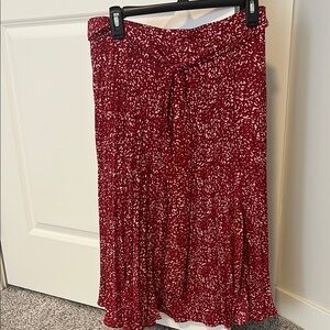 Red Patterned Women's Skirt